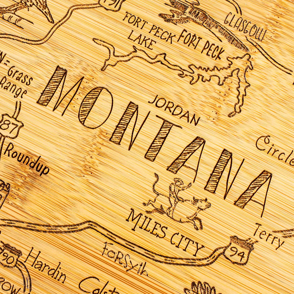 Destination Montana Cutting Board, 16" x 9-1/2"
