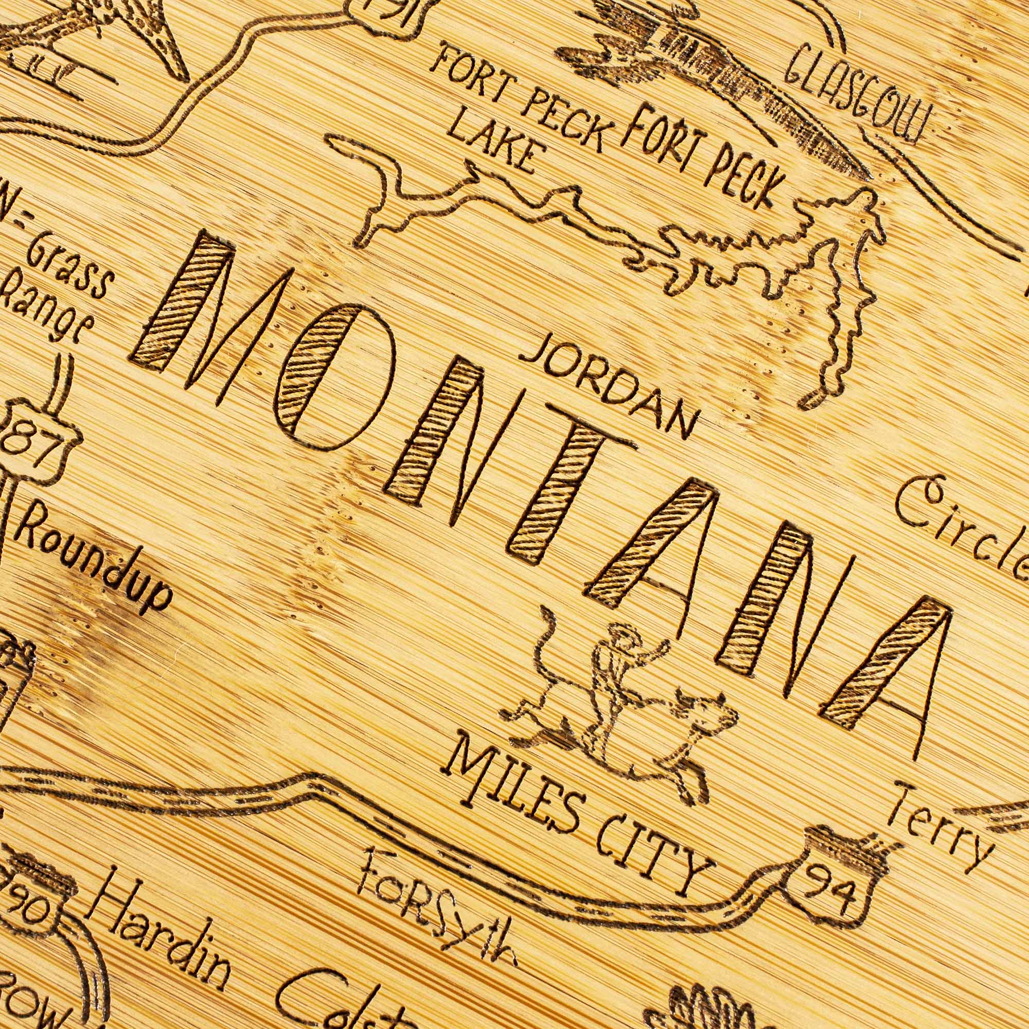 Destination Montana Cutting Board, 16" x 9-1/2"