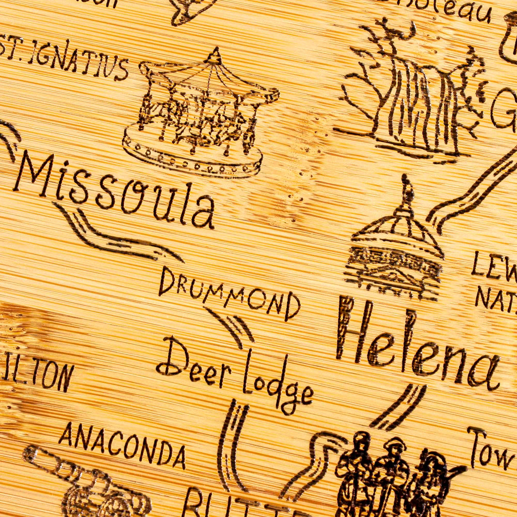 Destination Montana Cutting Board, 16" x 9-1/2"