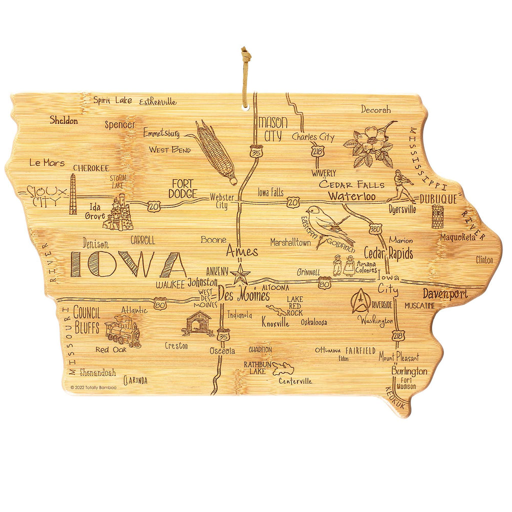 Destination Iowa Cutting Board, 15-1/2" x 10-1/4"