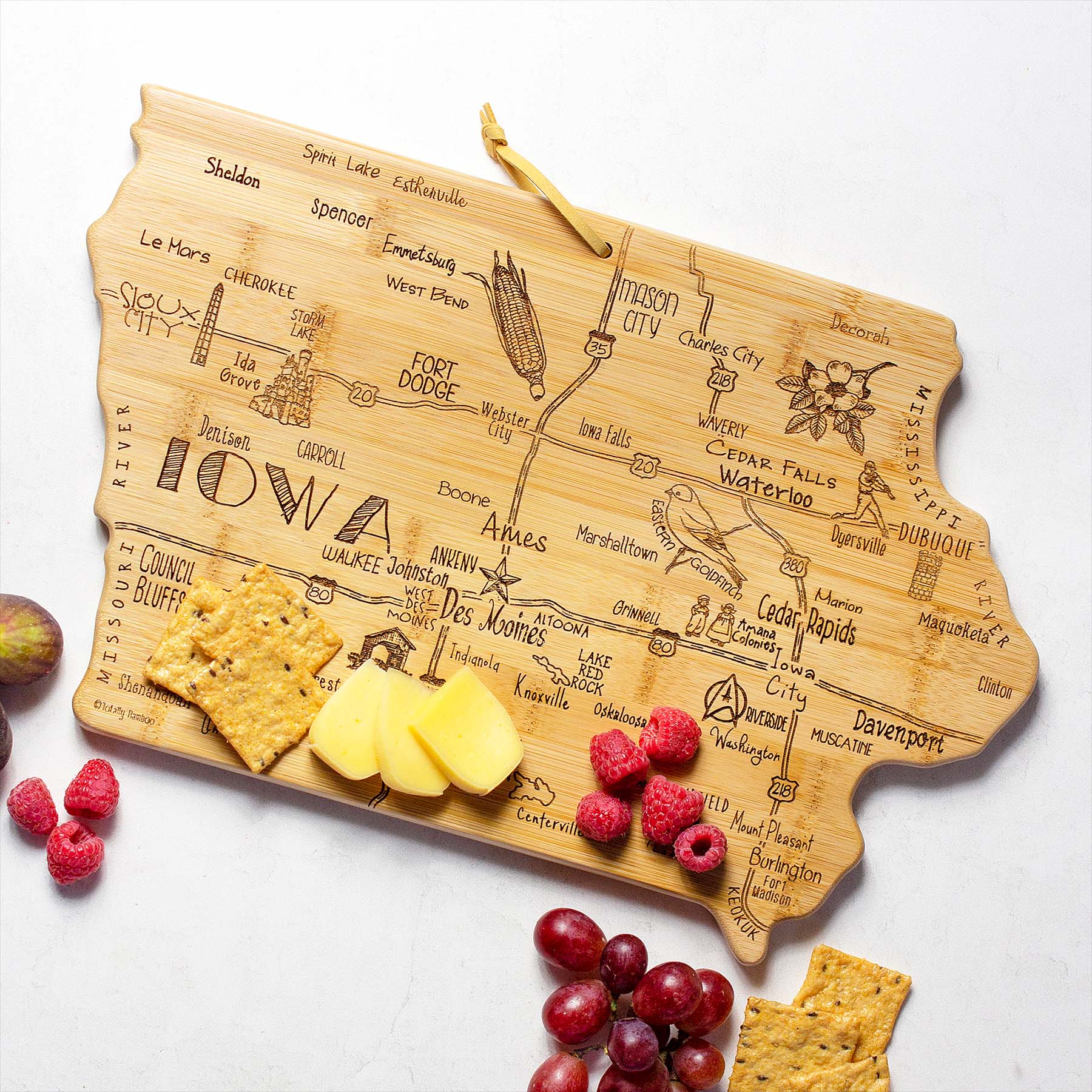 Destination Iowa Cutting Board, 15-1/2" x 10-1/4"