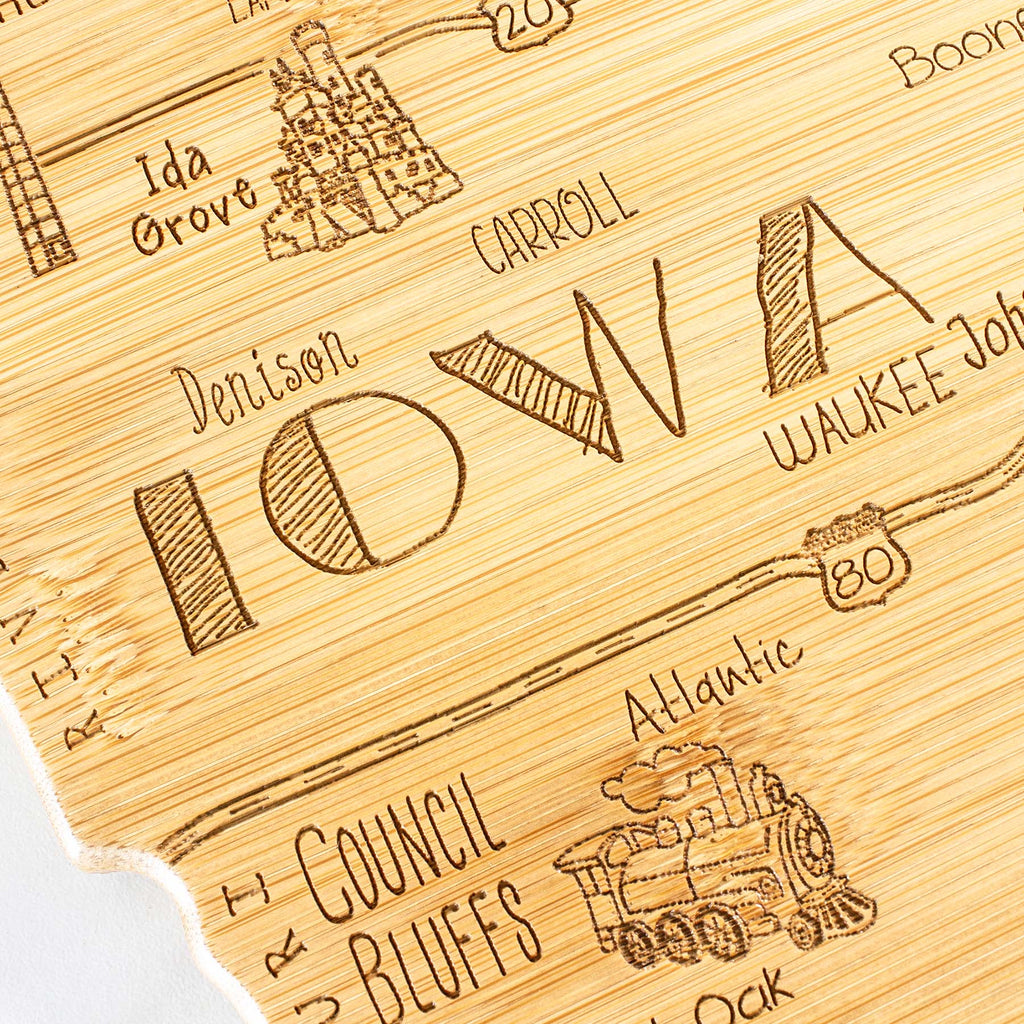 Destination Iowa Cutting Board, 15-1/2" x 10-1/4"