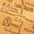 Destination Iowa Cutting Board, 15-1/2" x 10-1/4"