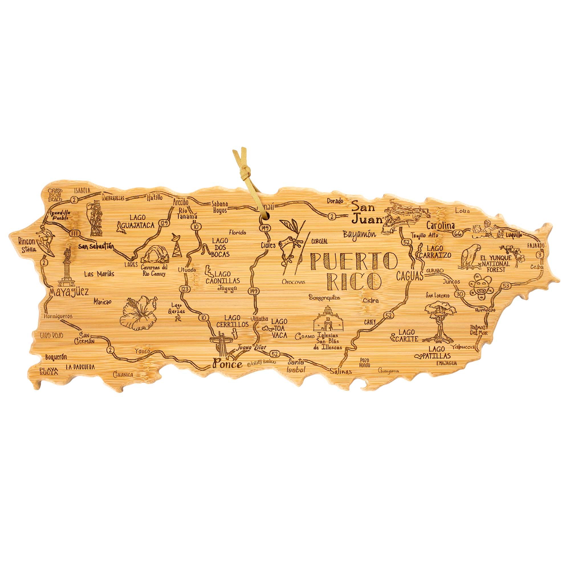 Destination Puerto Rico Cutting Board, 18" x 7"
