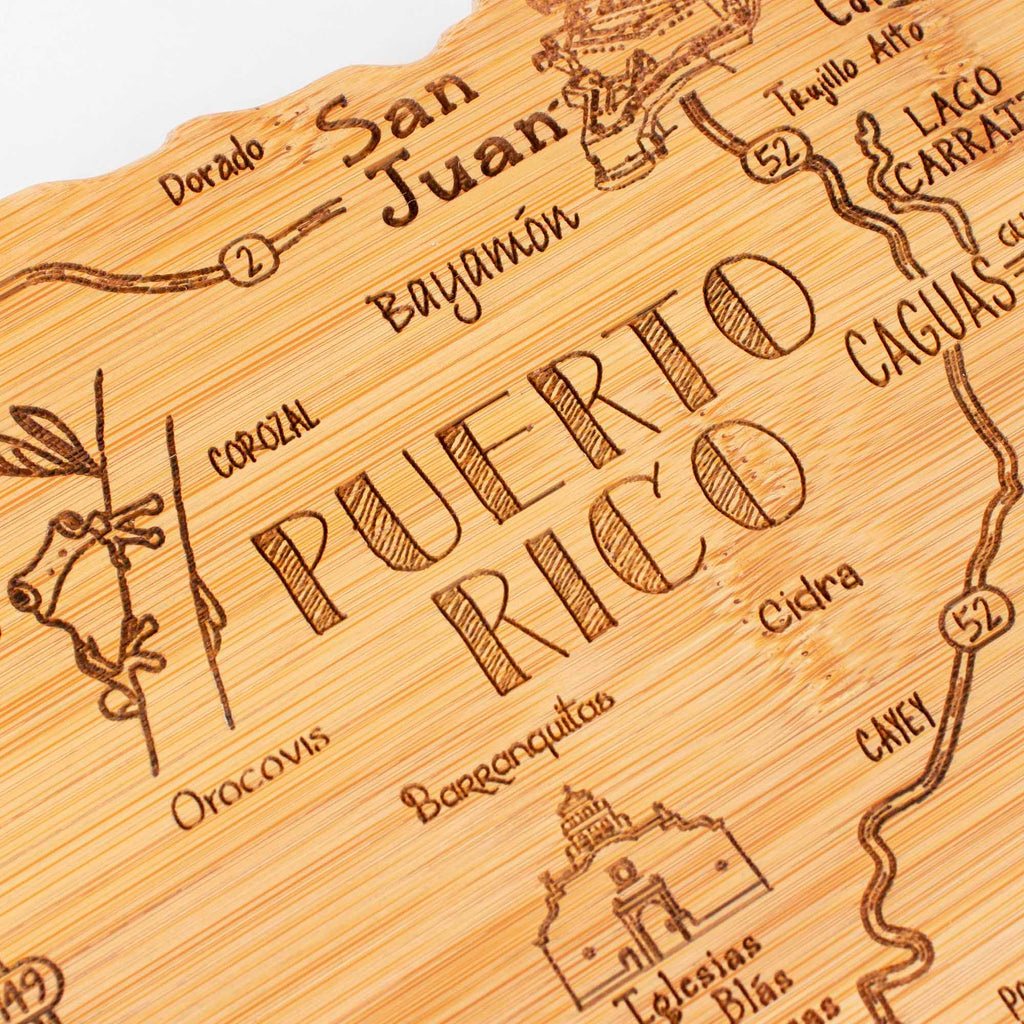 Destination Puerto Rico Cutting Board, 18" x 7"