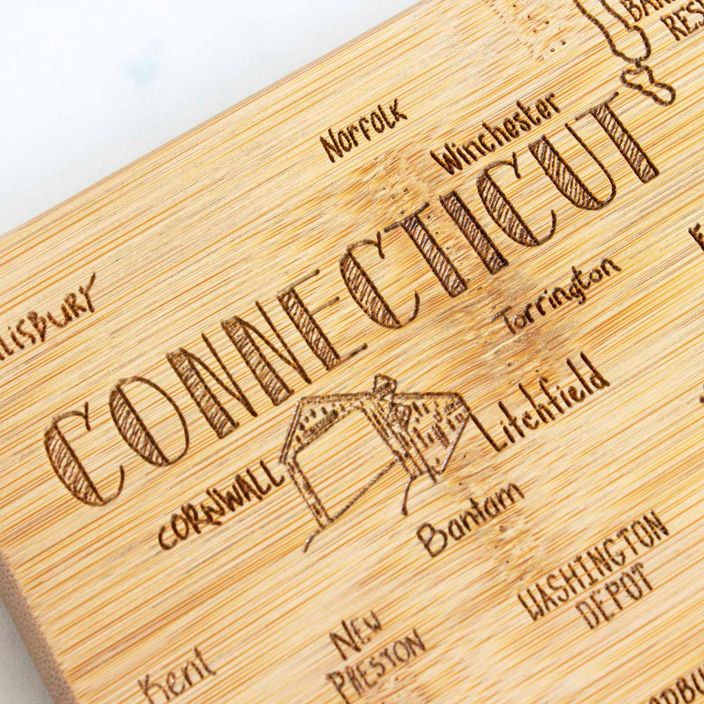 Destination Connecticut Cutting Board, 16-1/2" x 9-1/2"