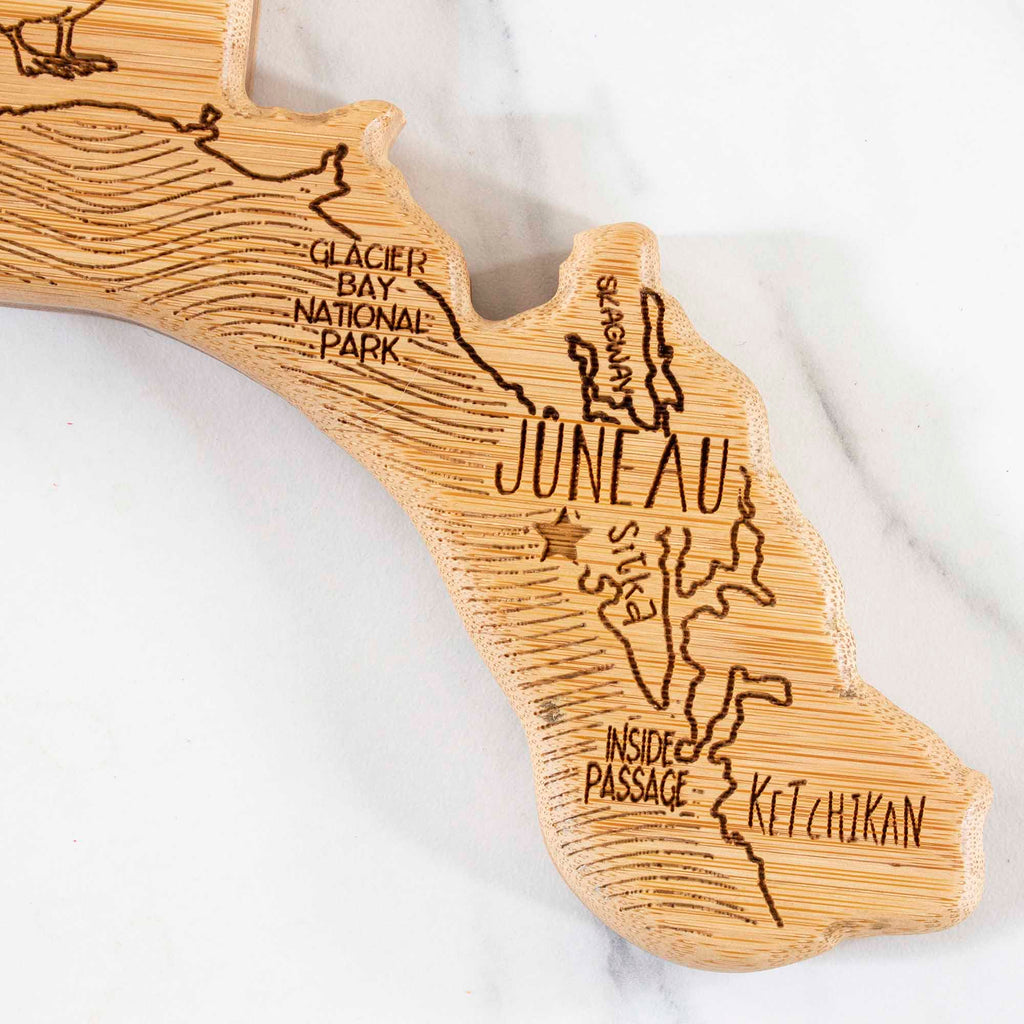 Destination Alaska Cutting Board, 13-3/8" x 13-1/2"