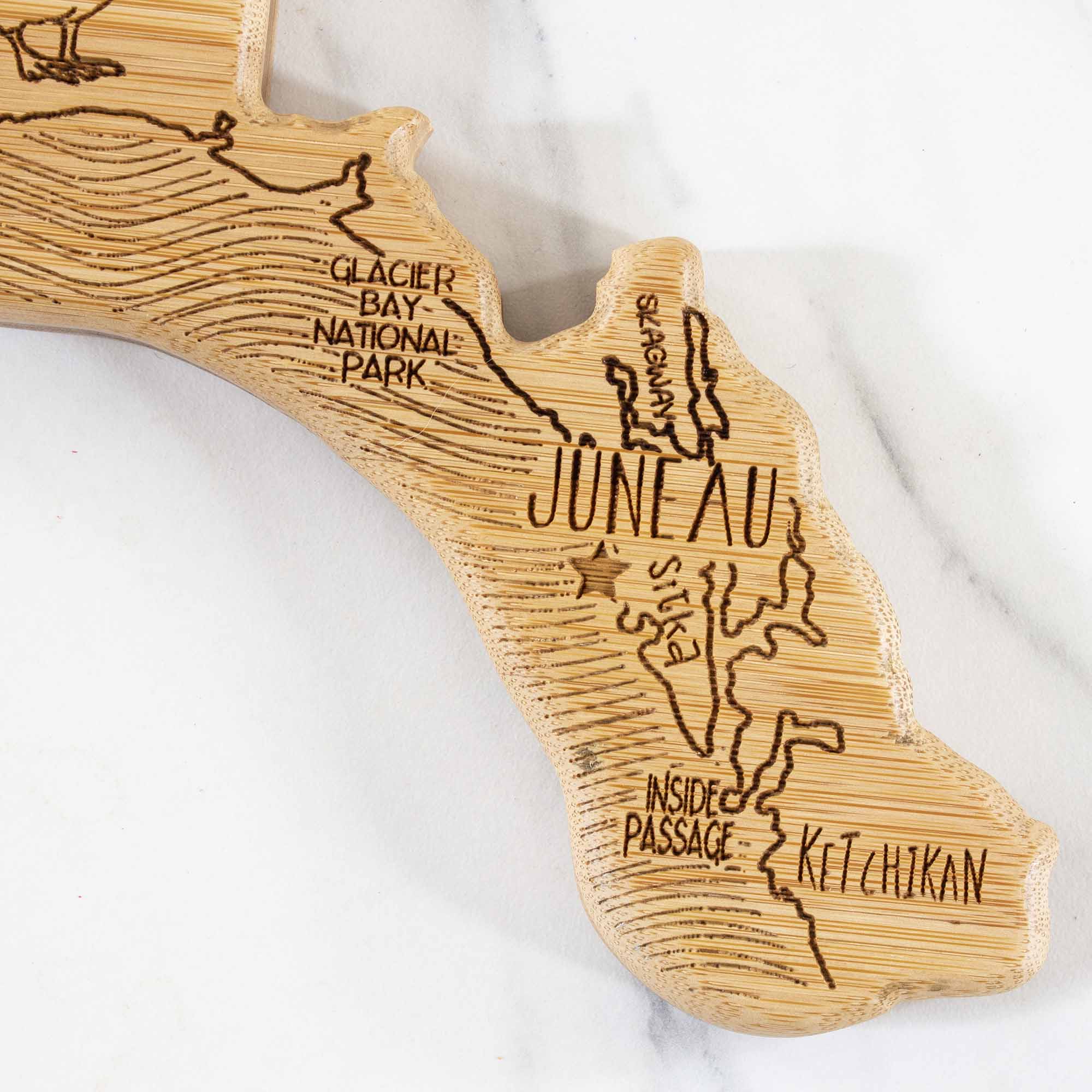 Destination Alaska Cutting Board, 13-3/8" x 13-1/2"