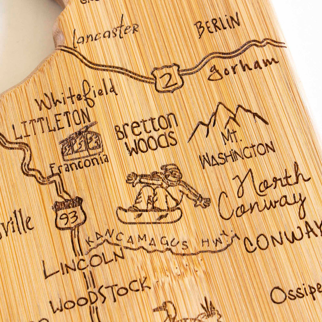 Destination New Hampshire Cutting Board, 9" x 17"