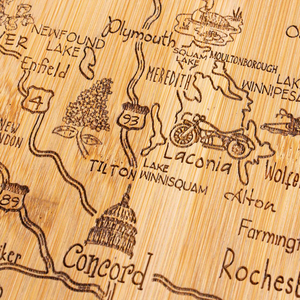 Destination New Hampshire Cutting Board, 9" x 17"