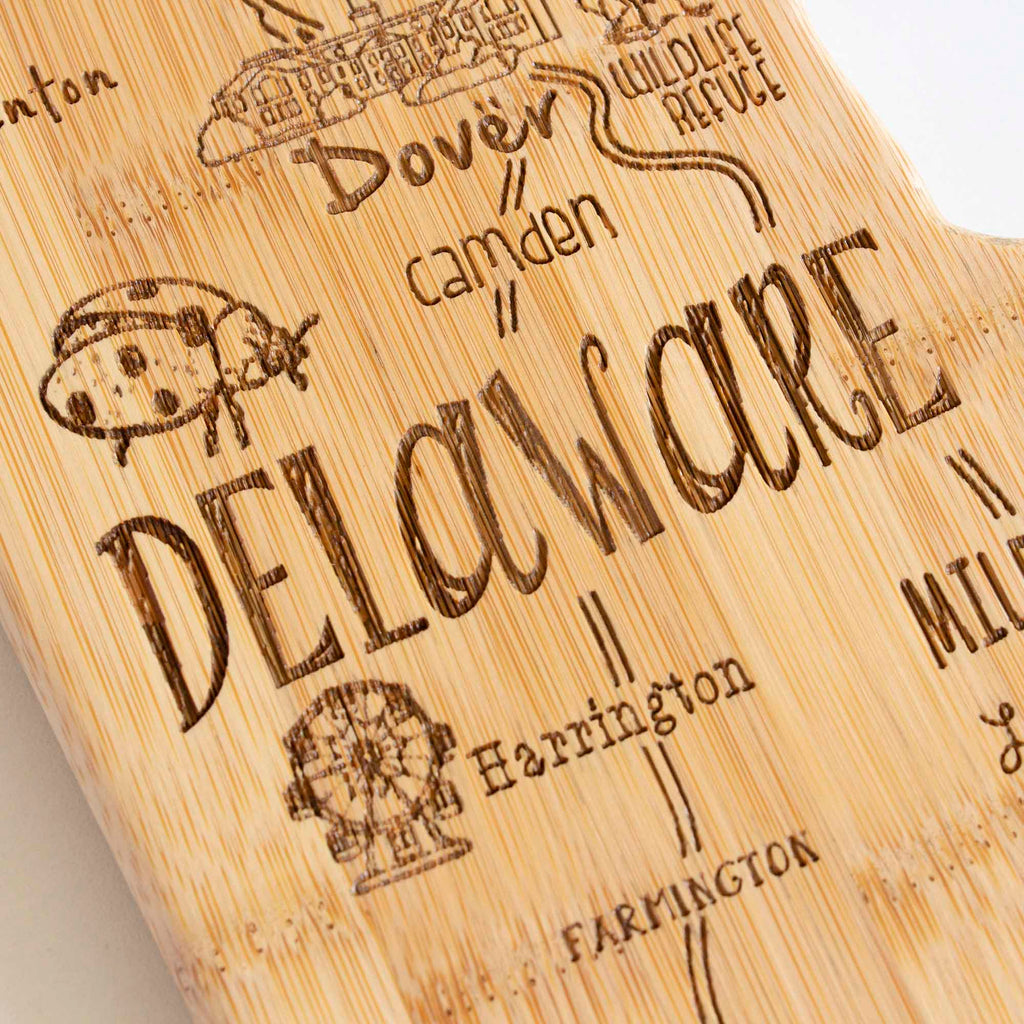 Destination Delaware Cutting Board, 16-1/2" x 9-1/2"
