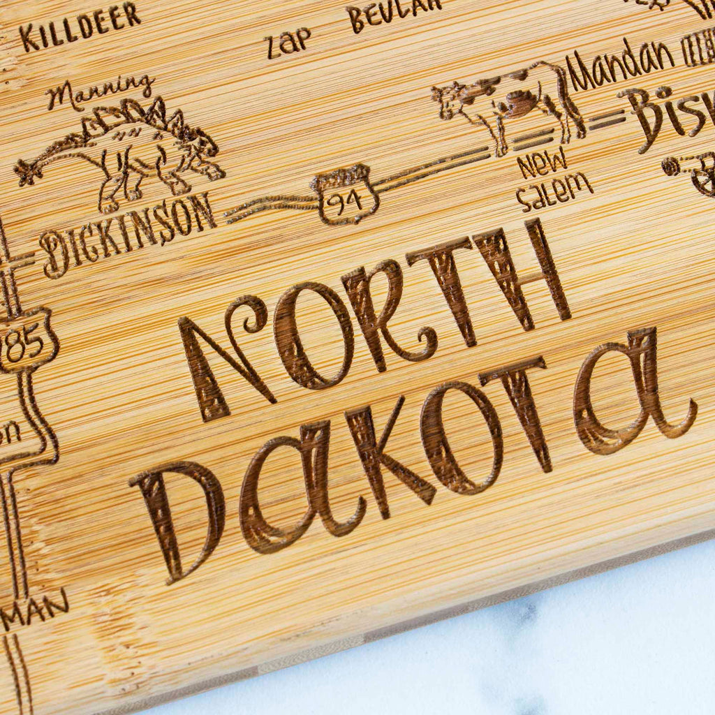 Destination North Dakota Cutting Board, 9-3/4" x 16"
