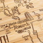 Destination North Dakota Cutting Board, 9-3/4" x 16"
