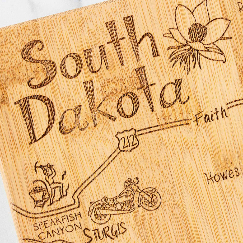 Destination South Dakota Cutting Board, 9-3/4" x 16"