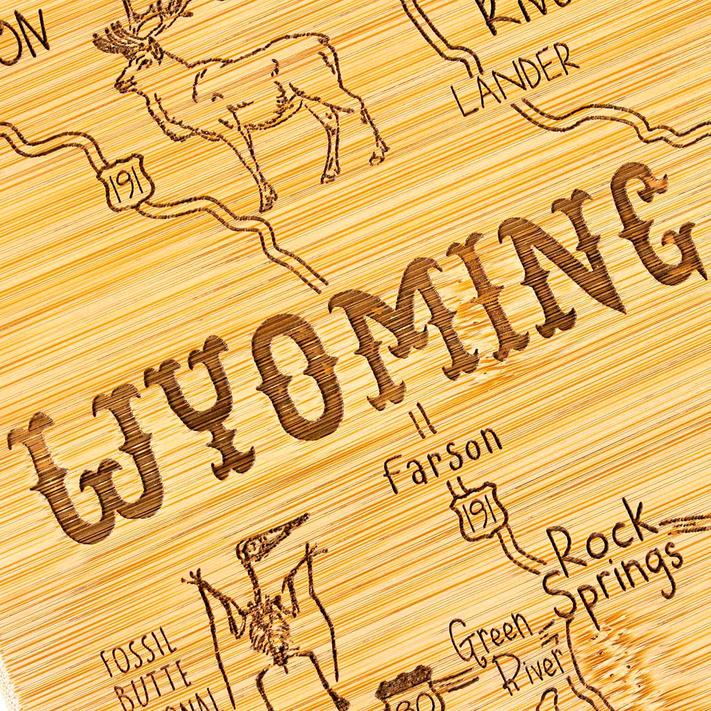 Destination Wyoming Cutting Board, 11" x 14-1/4"