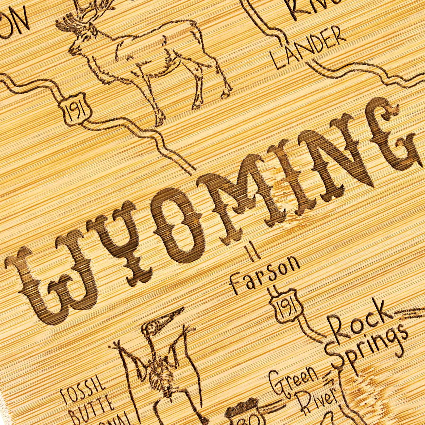 Destination Wyoming Cutting Board, 11" x 14-1/4"