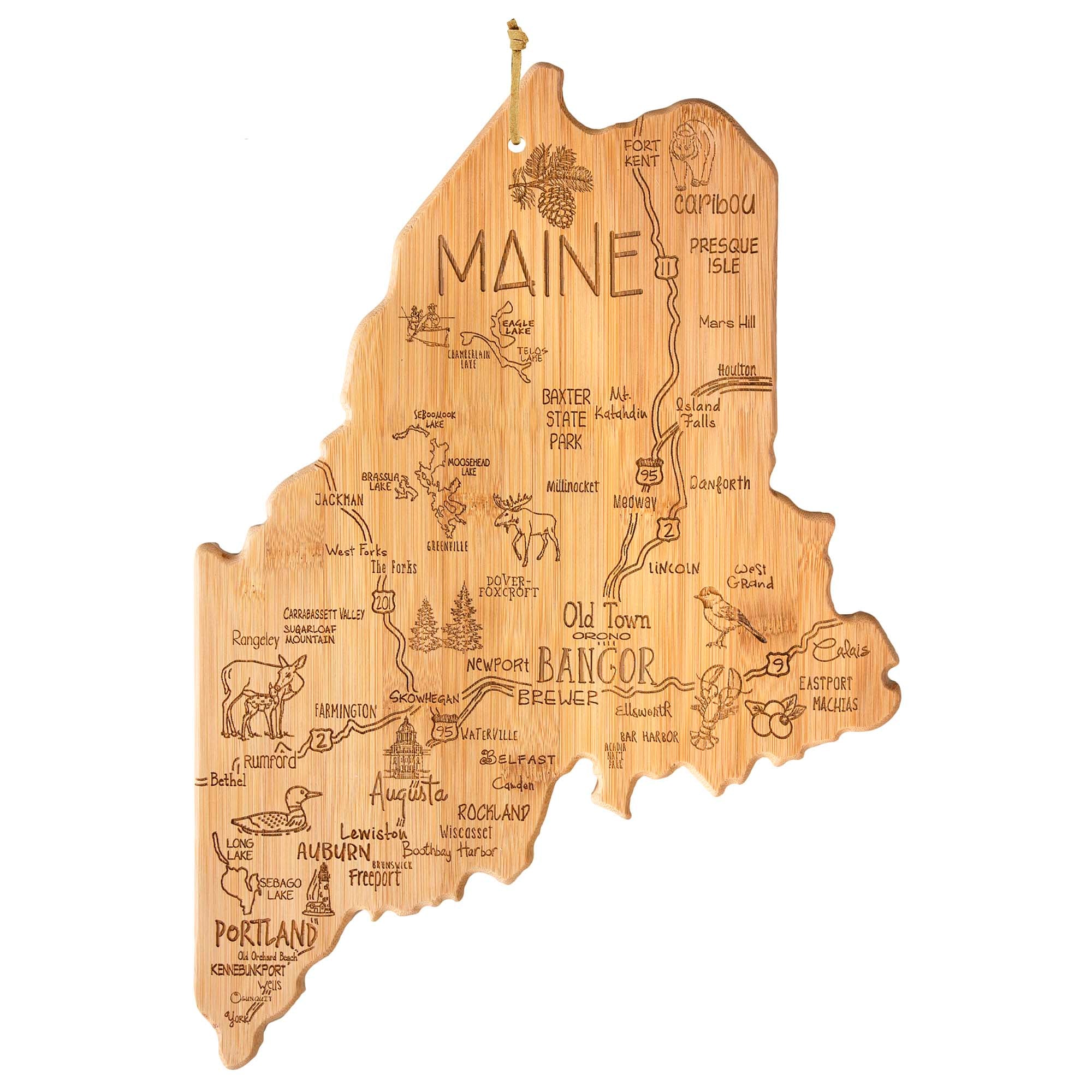 Destination Maine Cutting Board, 15" x 10-1/2"