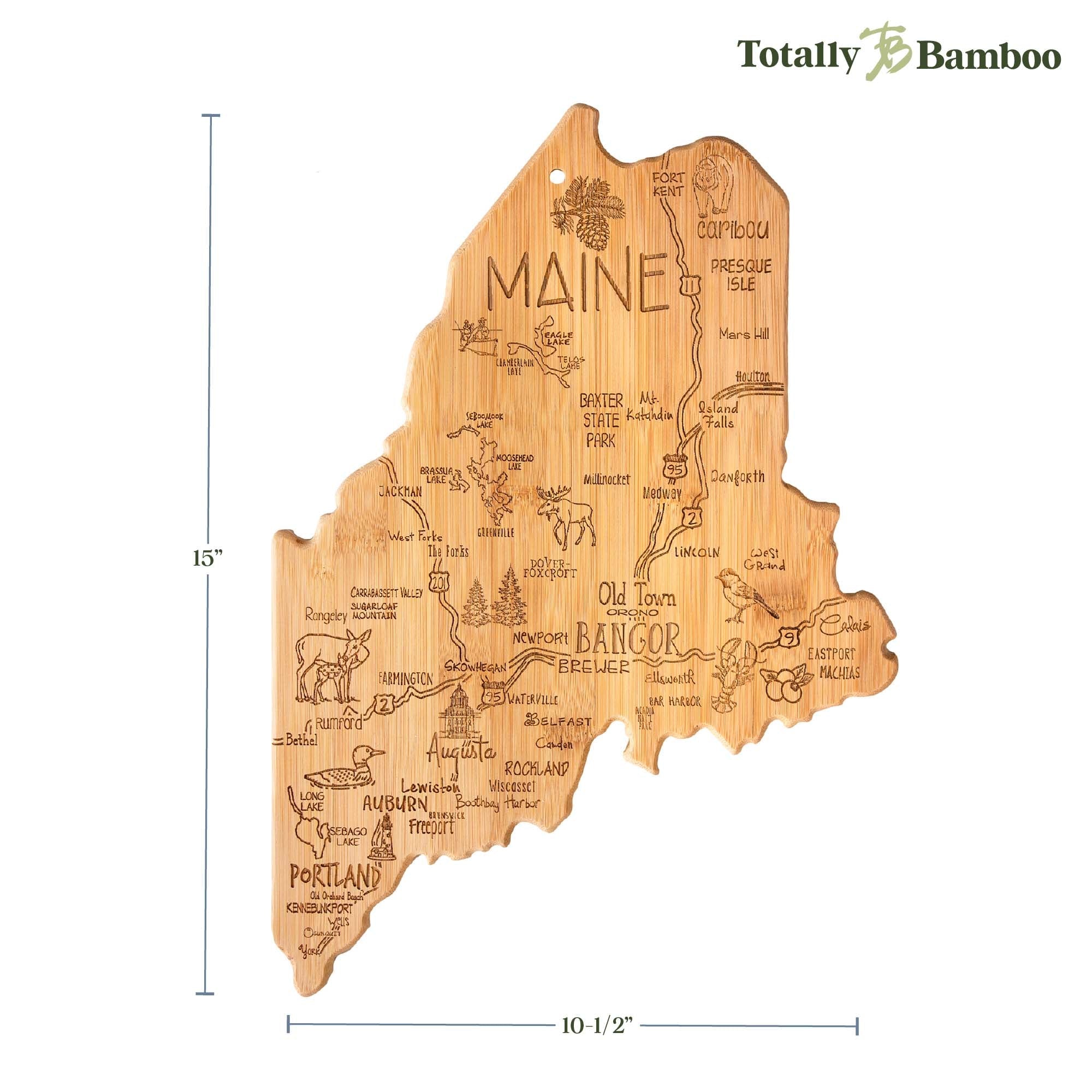 Destination Maine Cutting Board, 15" x 10-1/2"