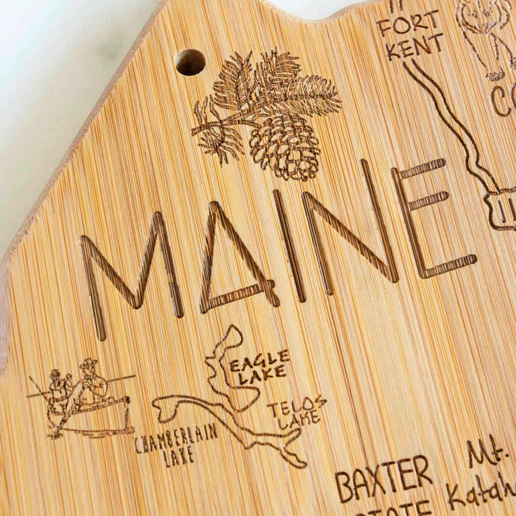 Destination Maine Cutting Board, 15" x 10-1/2"