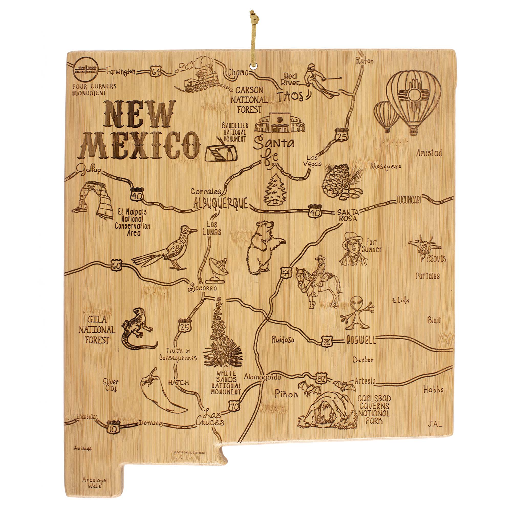 Destination New Mexico Cutting Board, 11-3/4" x 13-1/2"
