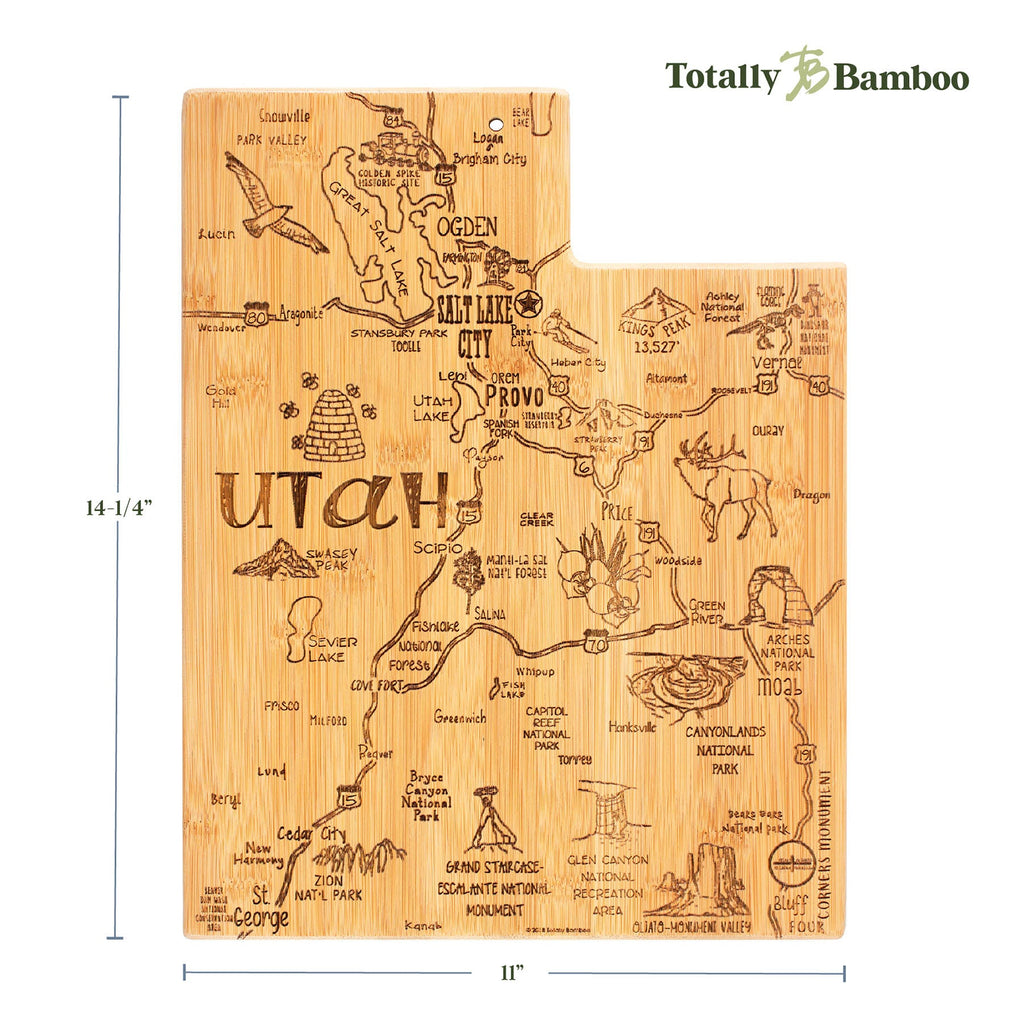 Destination Utah Cutting Board, 11" x 14-1/4"