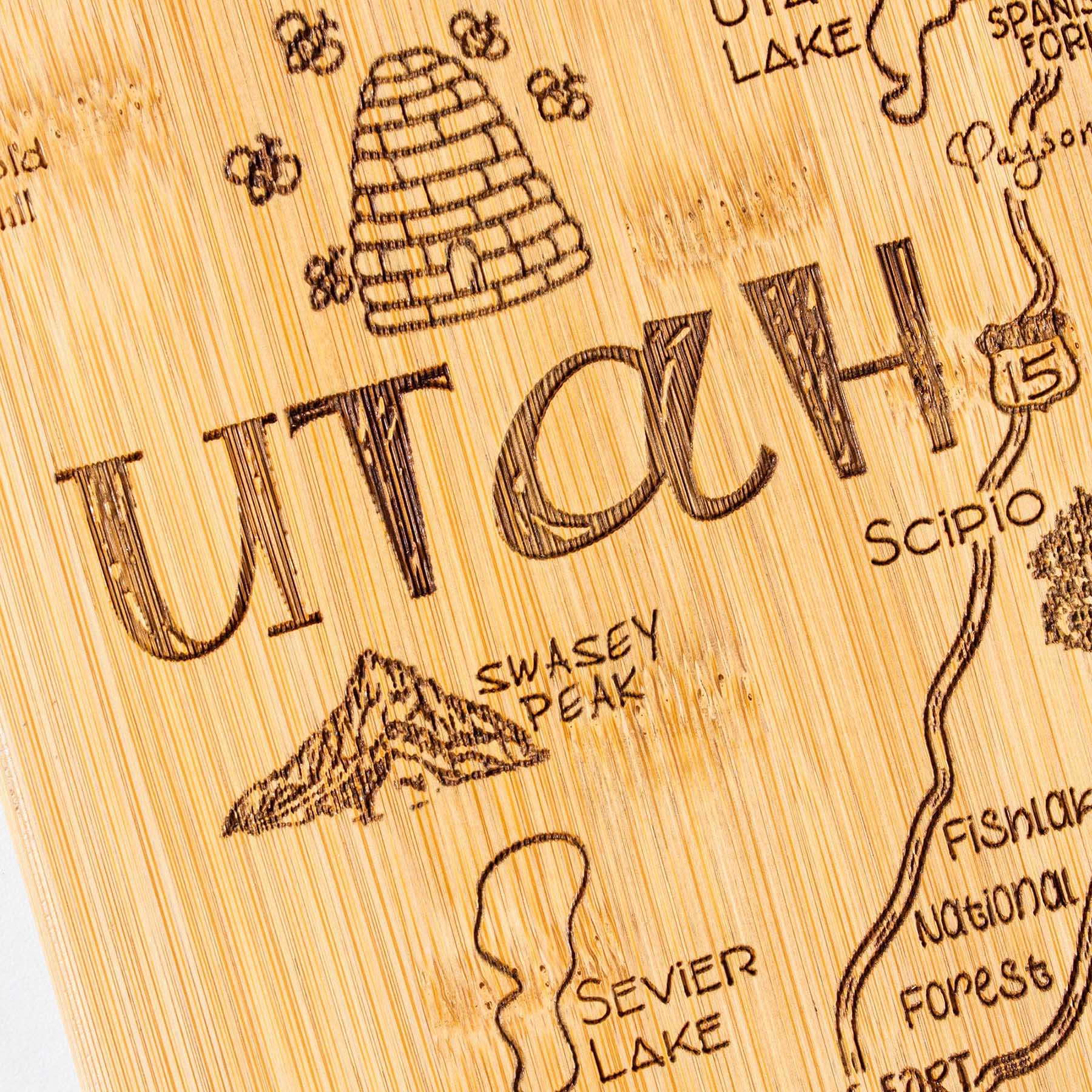 Destination Utah Cutting Board, 11" x 14-1/4"