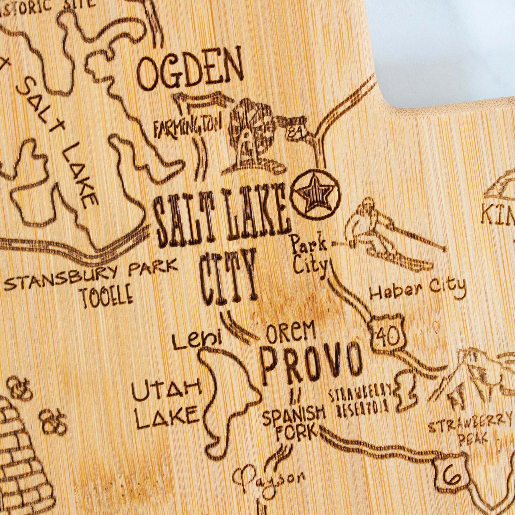 Destination Utah Cutting Board, 11" x 14-1/4"
