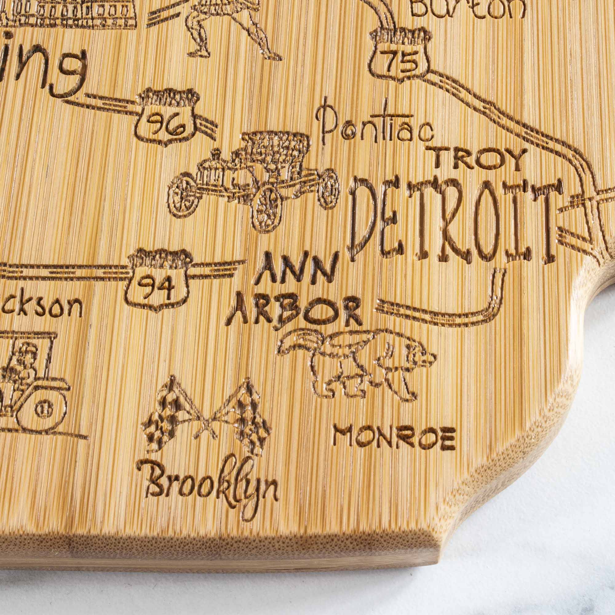 Destination Michigan Mitten Cutting Board, 13-1/4" x 11-3/4"