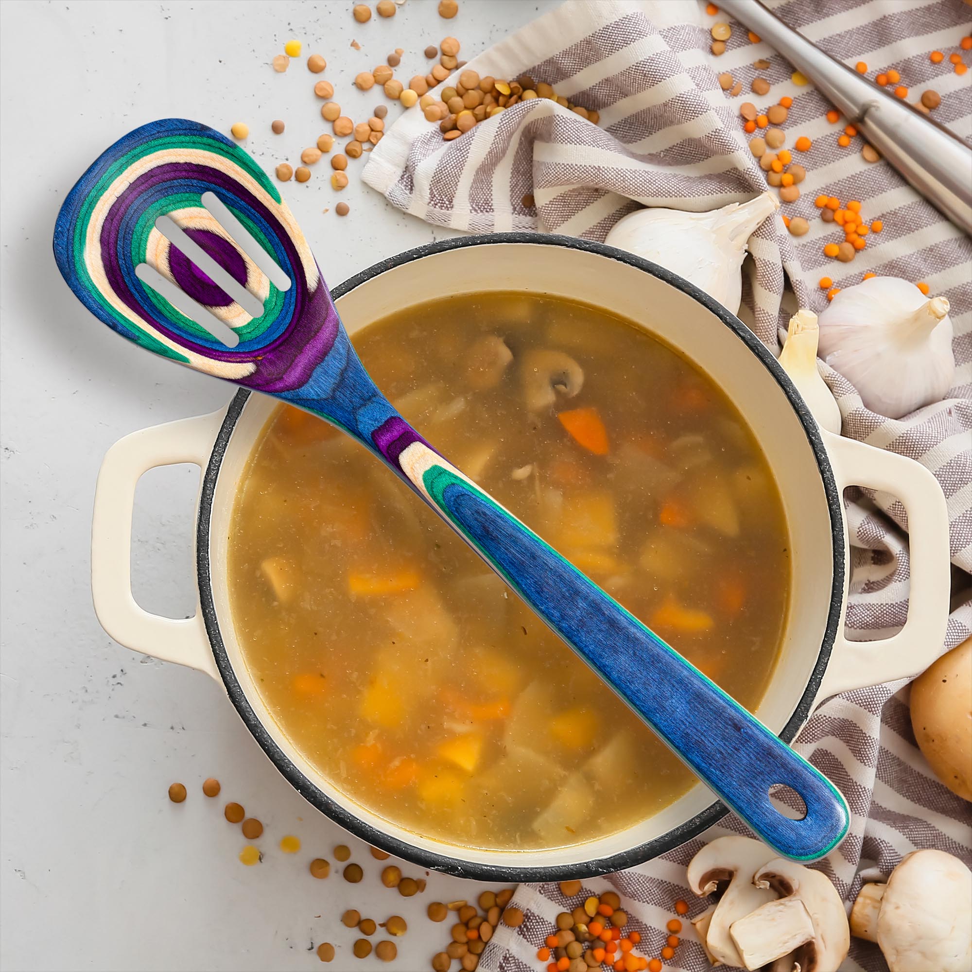 Baltique® Mumbai Collection Slotted Spoon, 12-1/2"