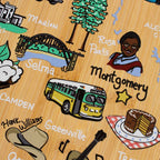Alabama Cutting Board with Artwork by Fish Kiss™