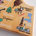 Delaware Cutting Board with Artwork by Fish Kiss™