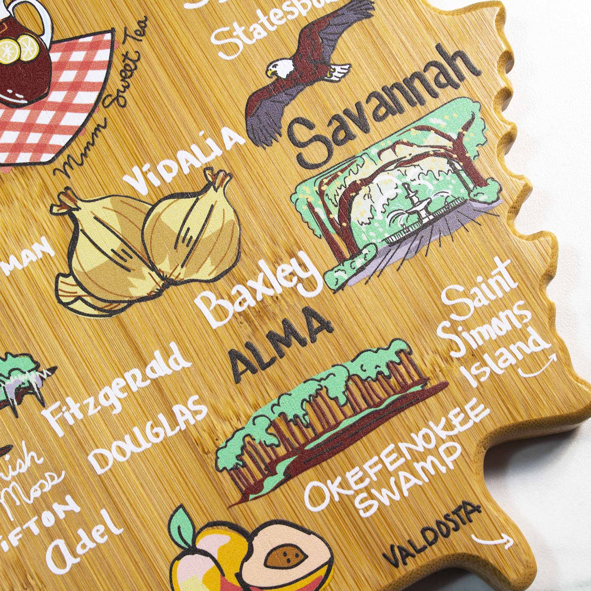 Georgia Cutting Board with Artwork by Fish Kiss™