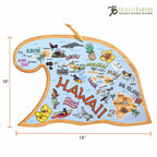 Hawaiian Islands Cutting Board with Artwork by Fish Kiss™
