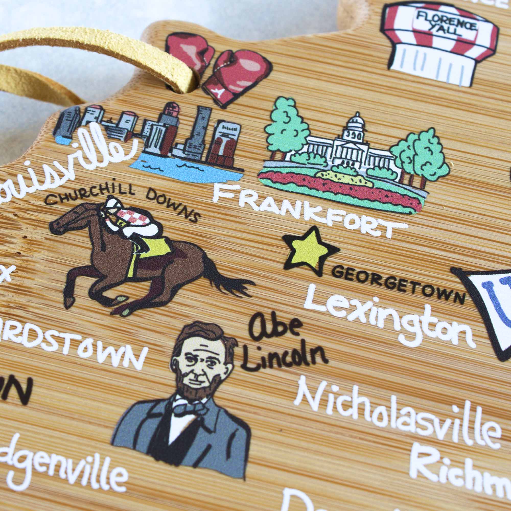 Kentucky Cutting Board with Artwork by Fish Kiss™