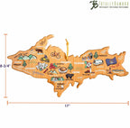 Michigan Upper Peninsula Cutting Board with Artwork by Fish Kiss™