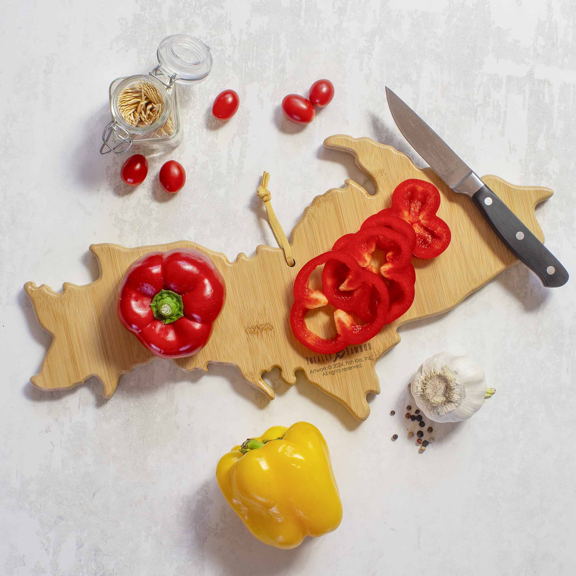 Michigan Upper Peninsula Cutting Board with Artwork by Fish Kiss™