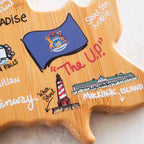 Michigan Upper Peninsula Cutting Board with Artwork by Fish Kiss™