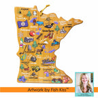 Minnesota Cutting Board with Artwork by Fish Kiss™