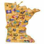 Minnesota Cutting Board with Artwork by Fish Kiss™