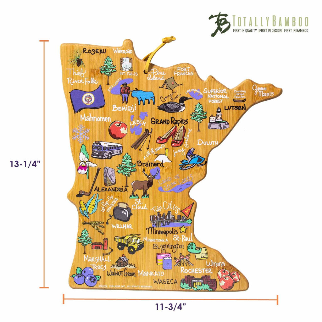Minnesota Cutting Board with Artwork by Fish Kiss™