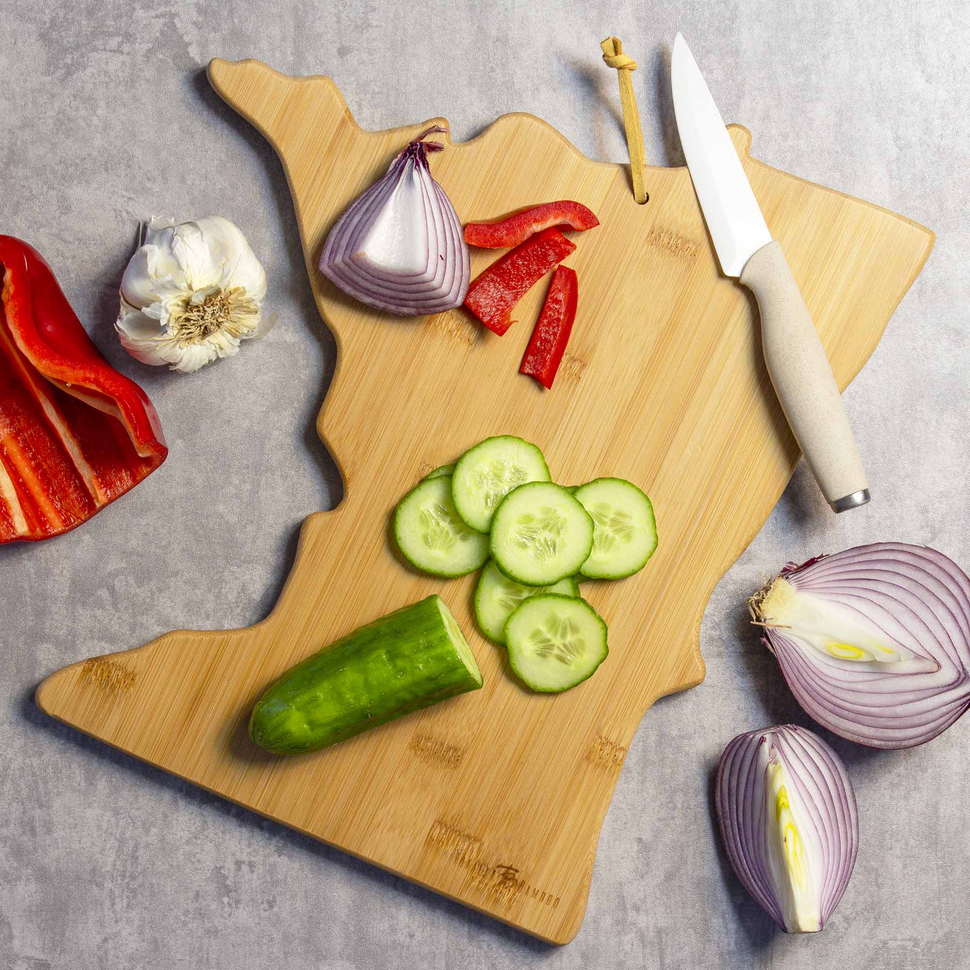 Minnesota Cutting Board with Artwork by Fish Kiss™