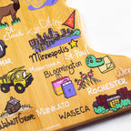 Minnesota Cutting Board with Artwork by Fish Kiss™