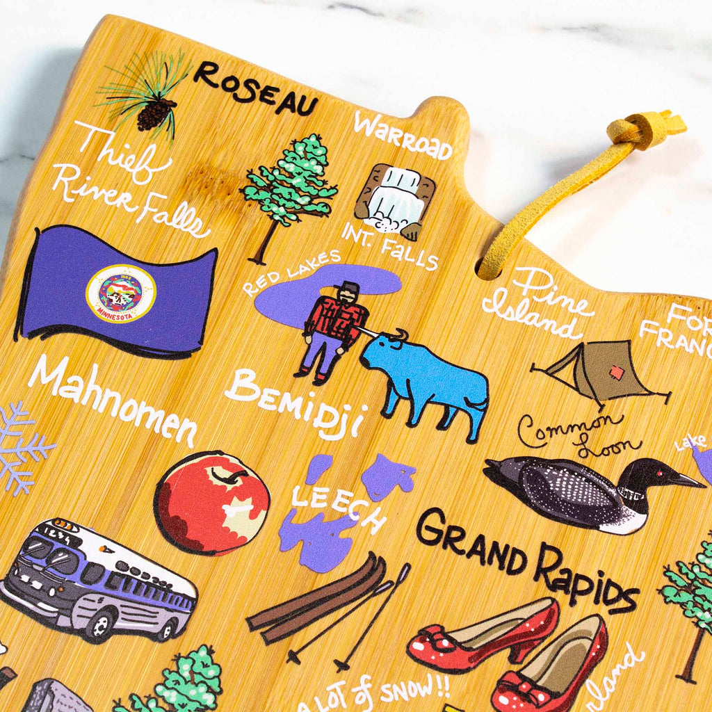 Minnesota Cutting Board with Artwork by Fish Kiss™