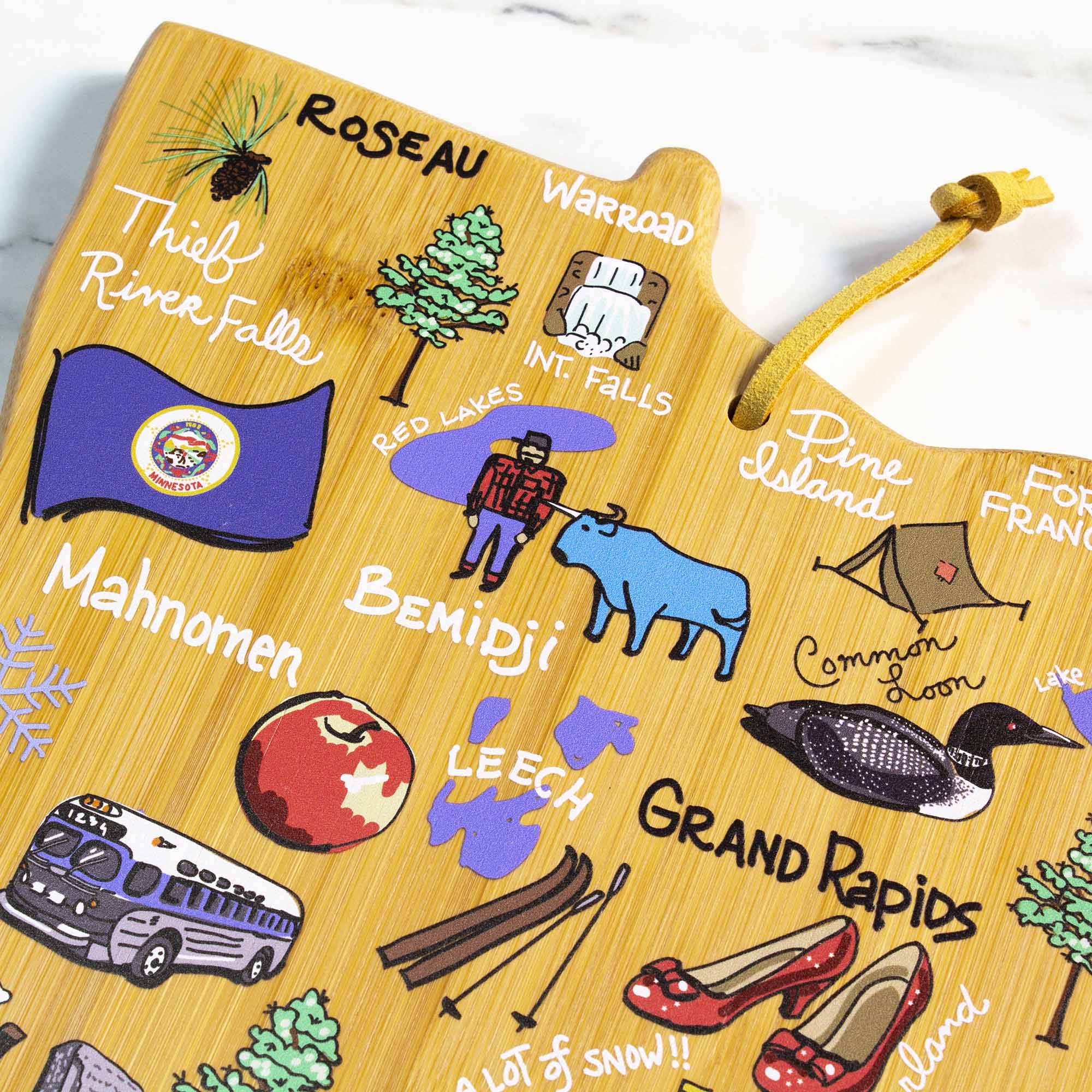 Minnesota Cutting Board with Artwork by Fish Kiss™