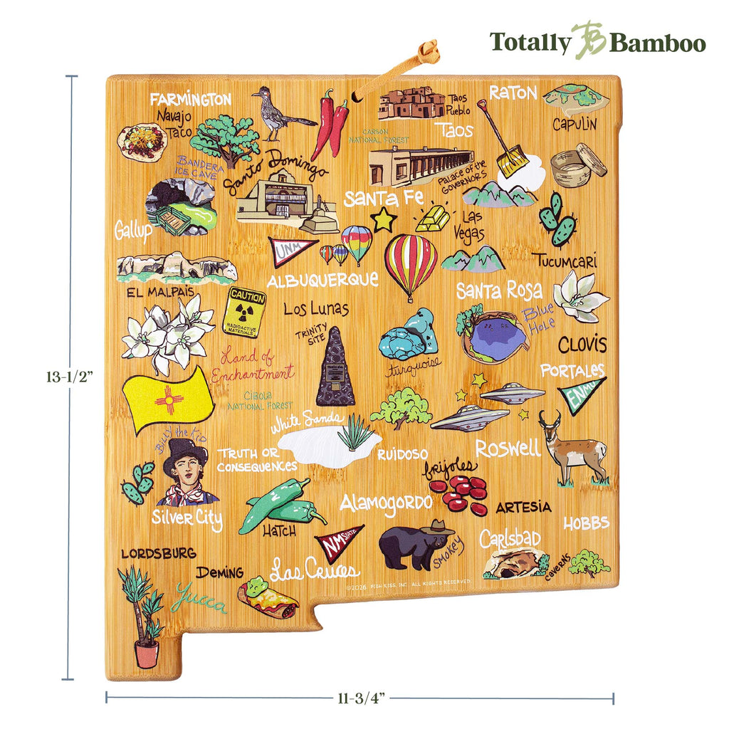 New Mexico Cutting Board with Artwork by Fish Kiss™
