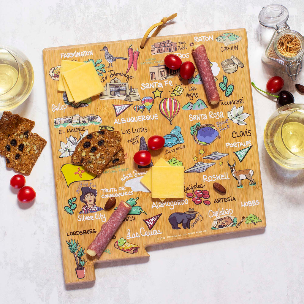 New Mexico Cutting Board with Artwork by Fish Kiss™