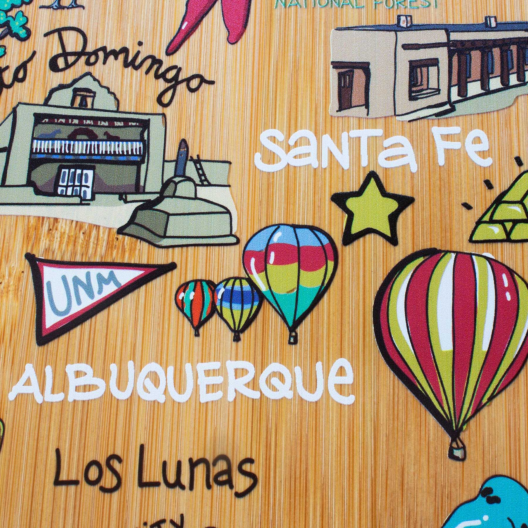 New Mexico Cutting Board with Artwork by Fish Kiss™