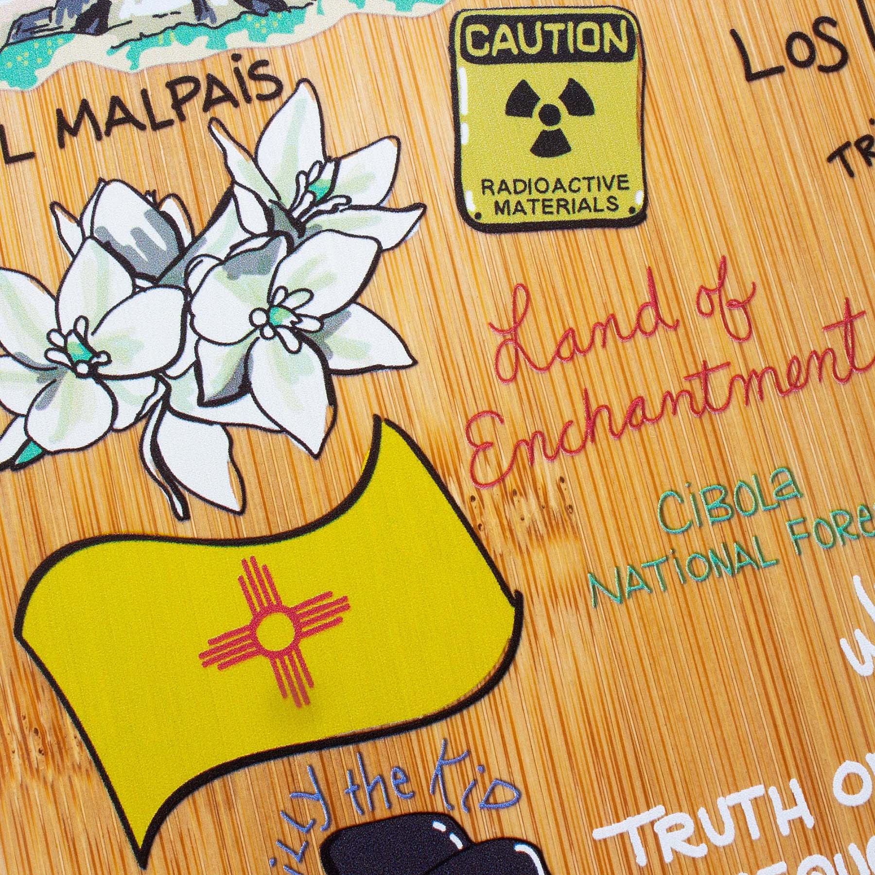 New Mexico Cutting Board with Artwork by Fish Kiss™