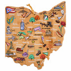 Ohio Cutting Board with Artwork by Fish Kiss™