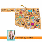 Oklahoma Cutting Board with Artwork by Fish Kiss™